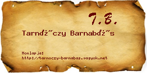 Tarnóczy Barnabás névjegykártya